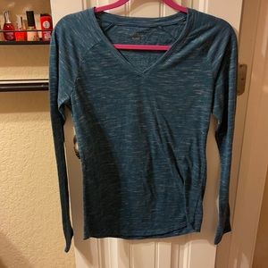 Long sleeve shirt blue and hints of white